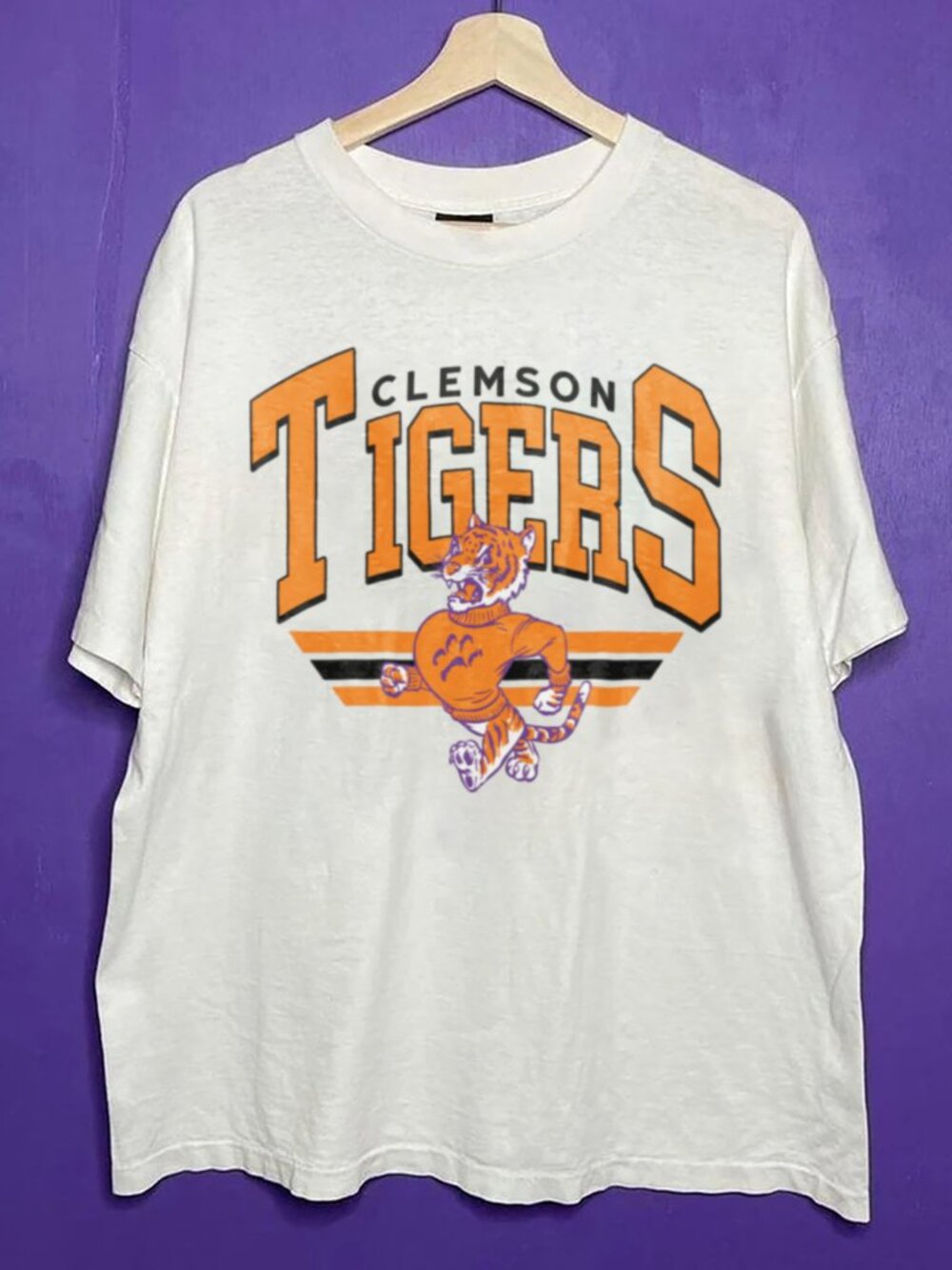 Vintage University of Clemson Tigers Shirt, Retro Clemson Tigers Football Shirt
